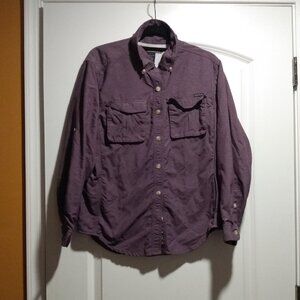 Outdoor Purple Button Down Work Shirt